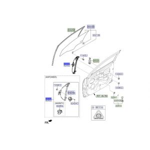 منظم رفع و تنزيل زجاج الباب الأمامي يسار