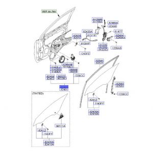 منظم رفع و تنزيل زجاج الباب الأمامي يمين