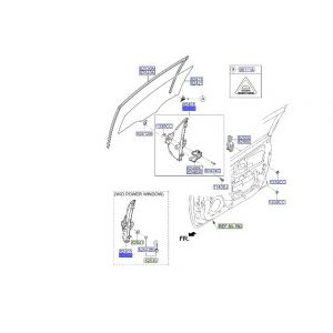 منظم رفع و تنزيل زجاج الباب الأمامي يسار