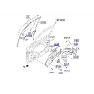منظم رفع و تنزيل زجاج الباب الأمامي يمين