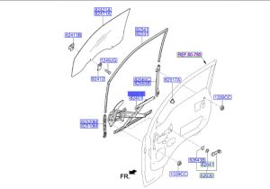 منظم رفع و تنزيل زجاج الباب الأمامي يمين