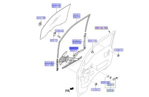 منظم رفع و تنزيل زجاج الباب الأمامي يمين