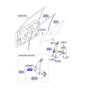 منظم كهربائي لرفع و تنزيل زجاج الباب الأمامي يسار