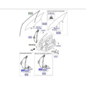 منظم كهربائي لرفع و تنزيل زجاج الباب الأمامي يسار