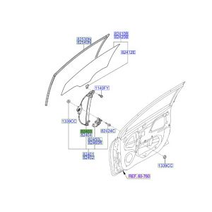 منظم كهربائي لرفع و تنزيل زجاج الباب الأمامي يسار