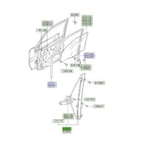 منظم كهربائي لرفع و تنزيل زجاج الباب الأمامي يسار