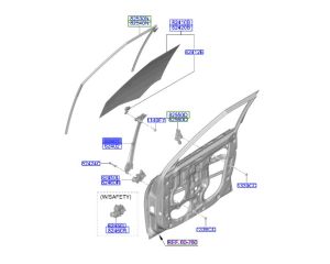 منظم كهربائي لرفع و تنزيل زجاج الباب الأمامي يسار