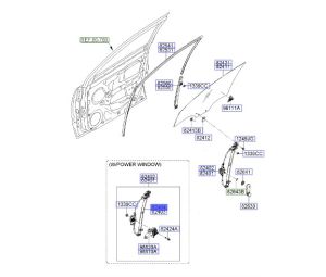 منظم كهربائي لرفع و تنزيل زجاج الباب الأمامي يمين