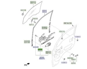 منظم كهربائي لرفع و تنزيل زجاج الباب الأمامي يمين