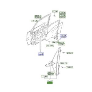 منظم كهربائي لرفع و تنزيل زجاج الباب الخلفي يمين