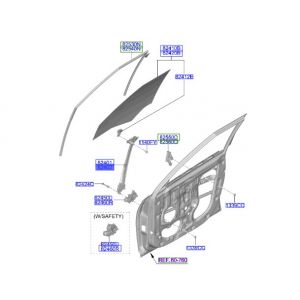 منظم رفع و تنزيل زجاج الباب الخلفي اليسار