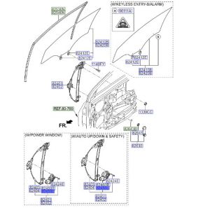 دينمو زجاج الباب الأمامي يسار