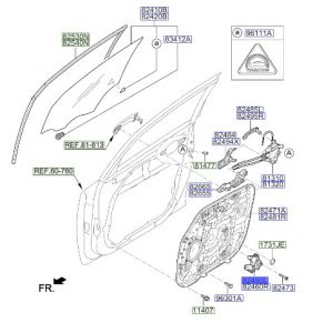 دينمو زجاج الباب الأمامي يسار