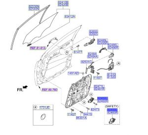 دينمو زجاج الباب الأمامي يسار