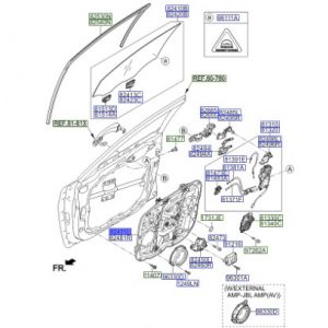 لوح الوحدة الداخلية للباب الأمامي يسار