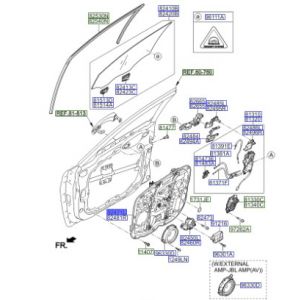 لوح الوحدة الداخلية للباب الأمامي يسار