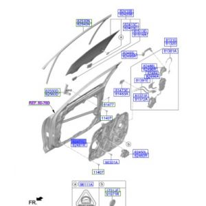 لوح الوحدة الداخلية للباب الأمامي يسار