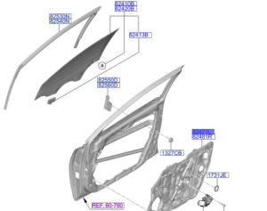 لوح الوحدة الداخلية للباب الأمامي يسار