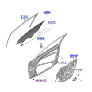 لوح الوحدة الداخلية للباب الأمامي يسار
