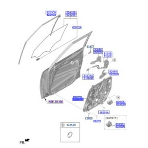 لوح الوحدة الداخلية للباب الأمامي يمين