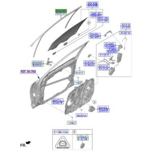 مجرى زجاج باب أمامي
