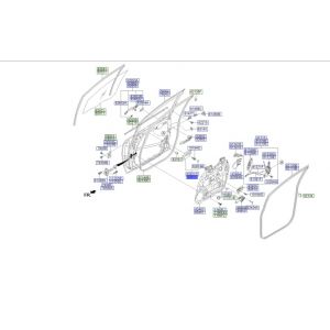 جرم مقبض باب داخلي أمامي يسار