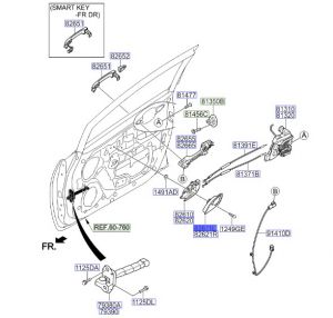 جرم مقبض باب داخلي أمامي يسار