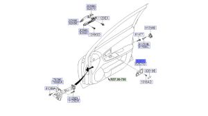 جرم مقبض باب داخلي أمامي يسار
