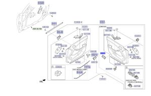 جرم مقبض باب داخلي أمامي يسار