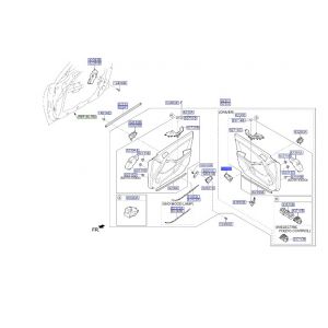 جرم مقبض باب داخلي أمامي يسار
