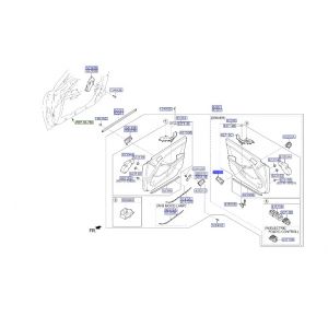 جرم مقبض باب داخلي أمامي يسار
