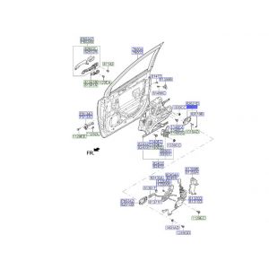 جرم مقبض باب داخلي أمامي يسار
