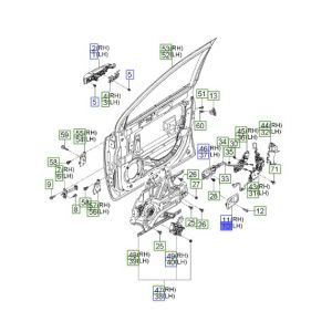 جرم مقبض باب داخلي أمامي يسار
