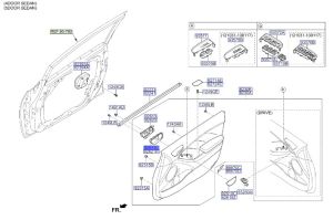 جرم مقبض باب داخلي يسار