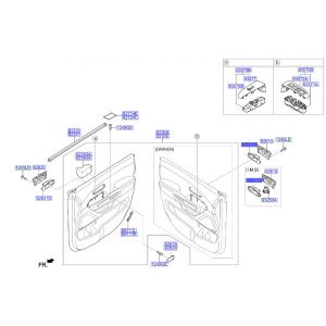 جرم مقبض باب داخلي أمامي يسار