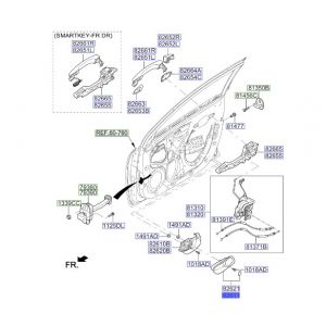 جرم مقبض باب داخلي أمامي يسار