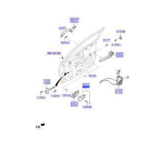 جرم مقبض باب داخلي أمامي يسار