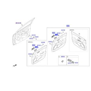 جرم مقبض باب داخلي أمامي يسار