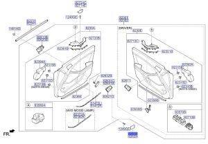 غطاء ديكور باب أمامي داخلي يسار