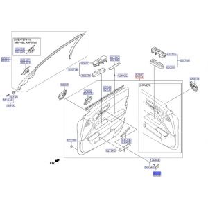 غطاء ديكور باب أمامي داخلي يسار