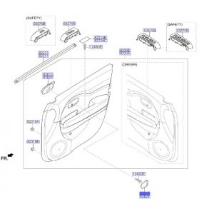 غطاء ديكور باب أمامي داخلي يسار