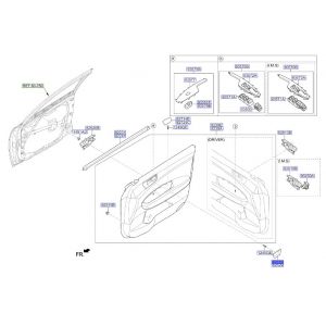 غطاء ديكور باب أمامي داخلي يسار