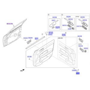 غطاء ديكور باب أمامي داخلي يسار