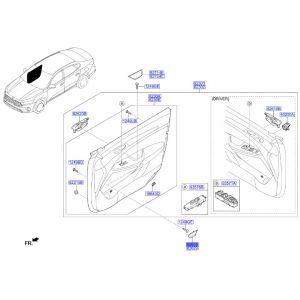 غطاء ديكور باب أمامي داخلي يسار