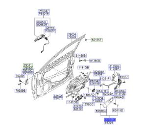 جرم مقبض باب داخلي أمامي يمين