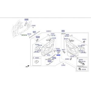 جرم مقبض باب داخلي أمامي يمين