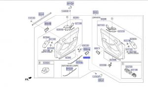 جرم مقبض باب داخلي أمامي يمين
