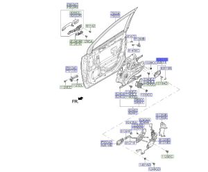 جرم مقبض باب داخلي أمامي يمين