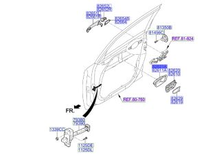 جرم مقبض باب داخلي يمين