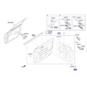 غطاء ديكور باب أمامي داخلي يمين